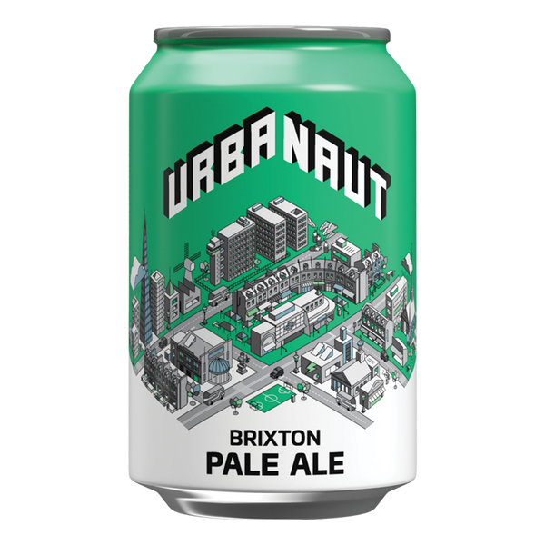1 x 330ml can of Brixton Pale Ale craft beer from Urbanaut Brewery.