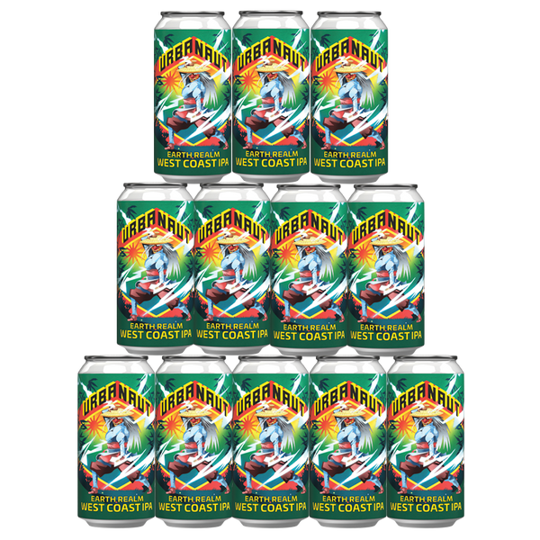 12 x 440ml cans of Earth Realm West Coast IPA craft beer from Urbanaut Brewery.