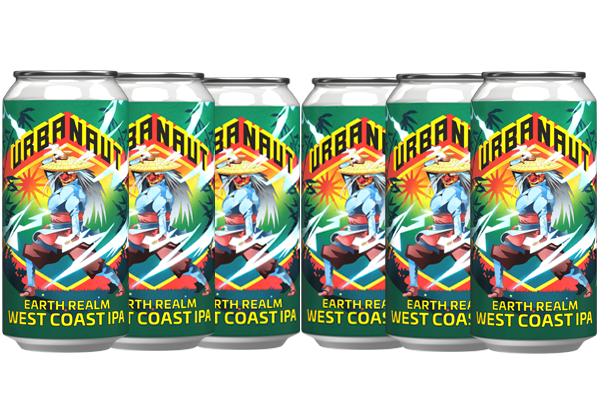 6 x 440ml cans of Earth Realm West Coast IPA craft beer from Urbanaut Brewery.