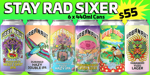 Urbanaut Brewing Co.. STAY RAD SIXER - 6 x 440ml Cans - Urbanaut Brewing